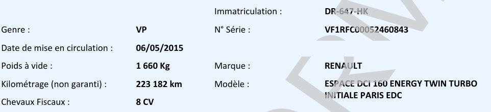 Renault Espace INITIALE PARIS