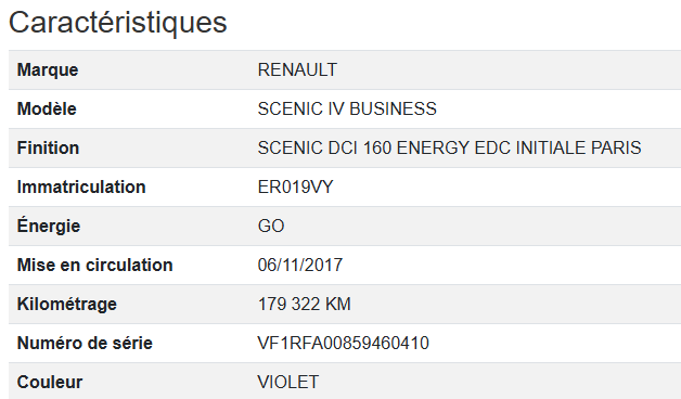 Renault Scenic Initiale Paris