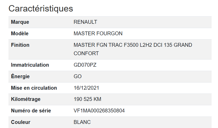 Renault Master FGN TRAC L2H2