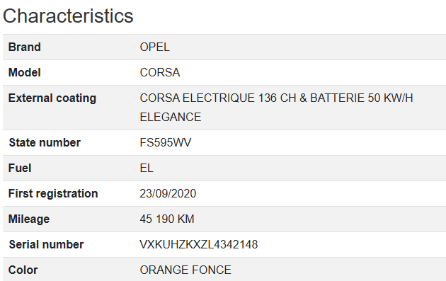 Opel CORSA ELECTRIQUE