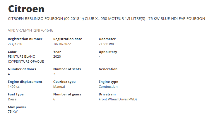 Сitroen Berlingo Clima
