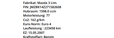 Mazda 3 Lim