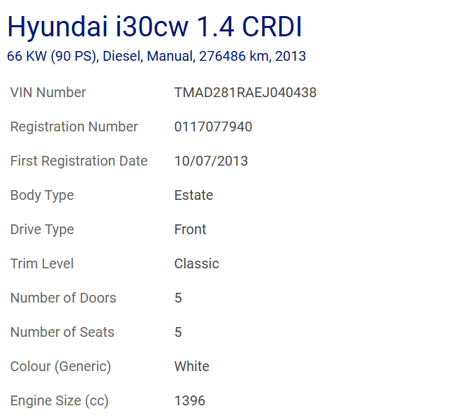 Hyundai i30 CW Classic