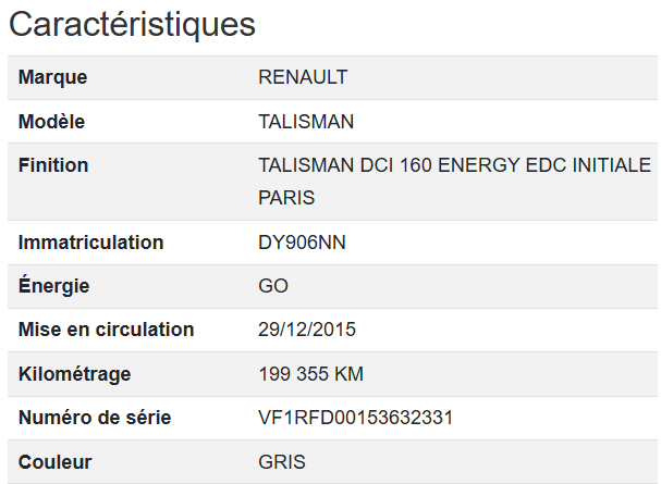 Renault Talisman Initiale Paris