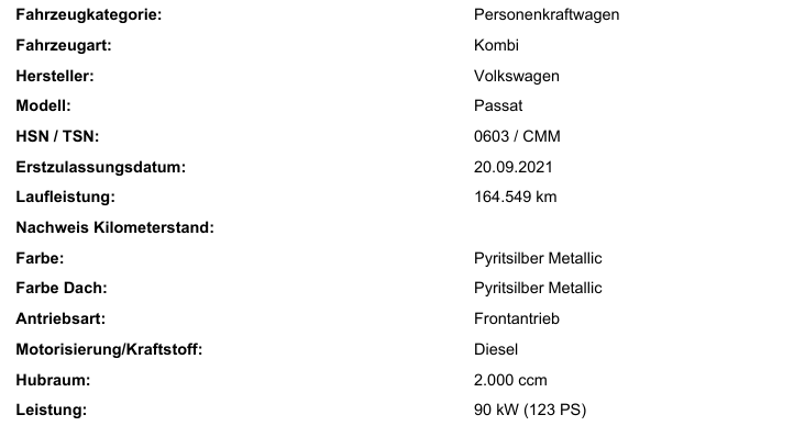 Volkswagen Passat Business+