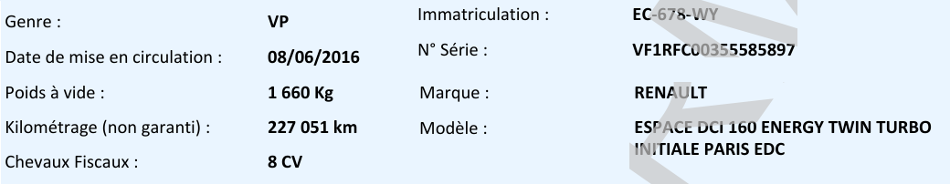 Renault Espace Initiale Paris