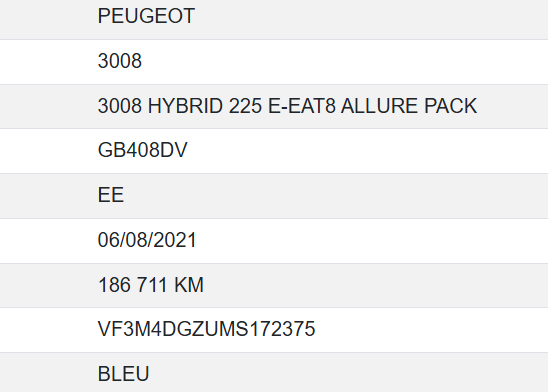 Peugeot 3008 Allure HYBRID