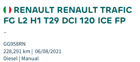 Renault Trafic FGN L2H1