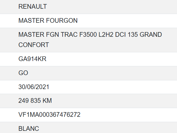 Renault Master FGN TRAC L2H2