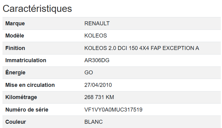 Renault Koleos EXCEPTION 4X4