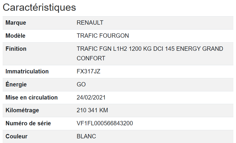 Renault Trafic FGN L1H2