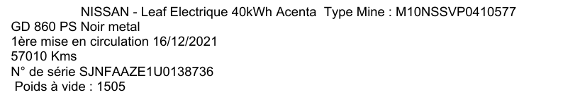 Nissan Leaf ACENTA