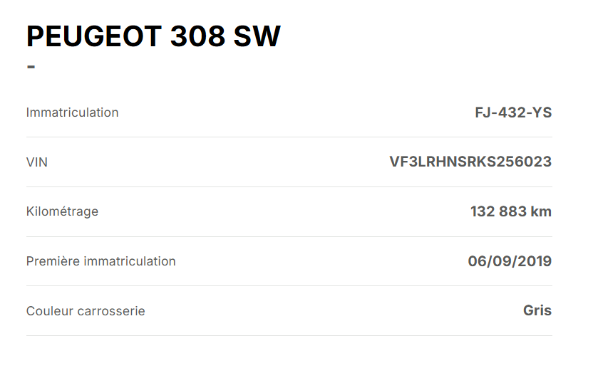 Peugeot 308 ALLURE