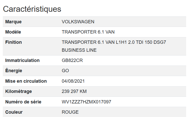 Volkswagen Transporter L1H1