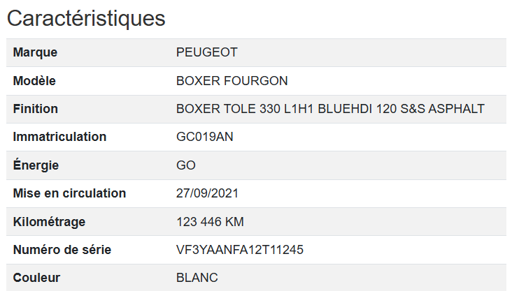 Peugeot Boxer Tole L1H1 Asphalt