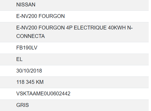 Nissan E-NV200 FRGN