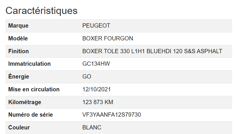 Peugeot Boxer FRGN L1H1