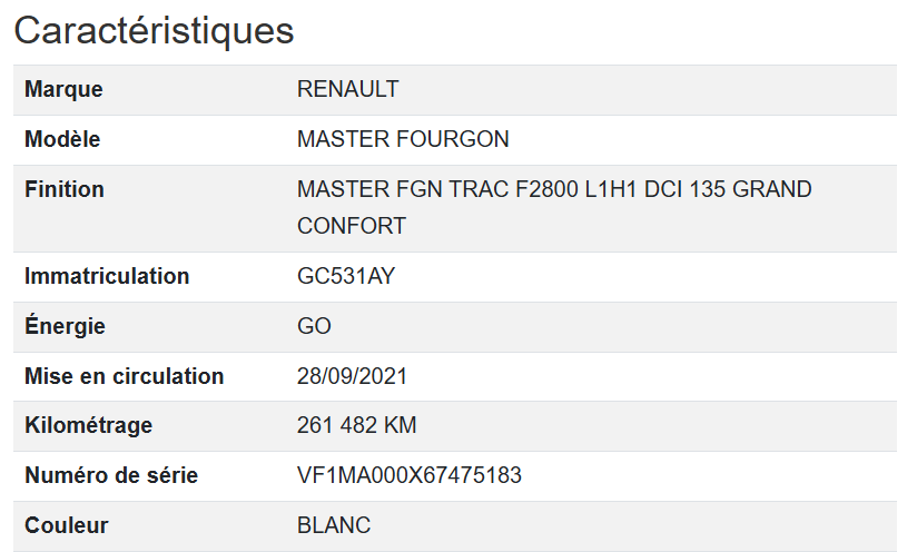 Renault Master FGN TRAC L1H1