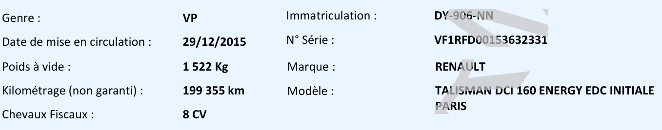 Renault Talisman Initiale Paris