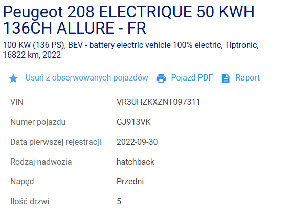 Peugeot 208 ELECTRIQUE