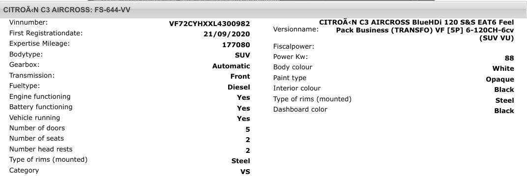 Citroen C3 AIRCROSS Business