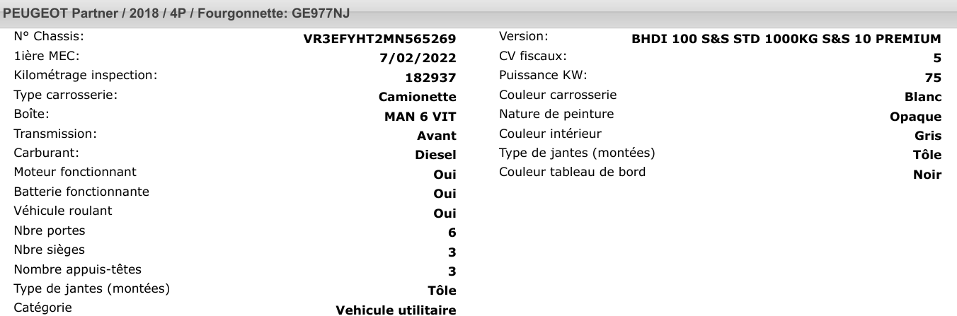 Peugeot Partner Premium L1