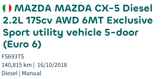 Mazda CX-5 Exclusive Sport 4X4