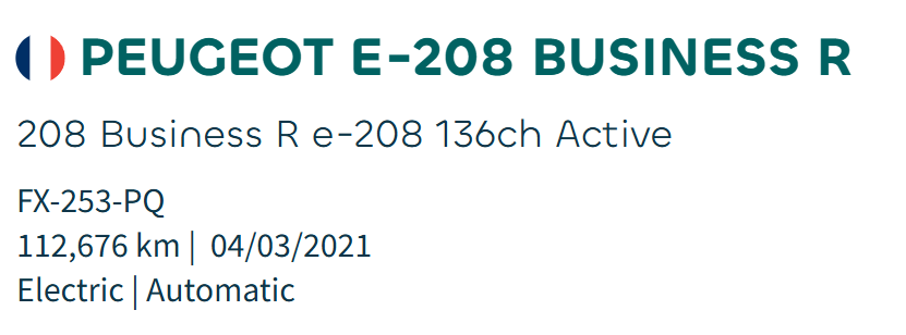 Peugeot E-208 Business