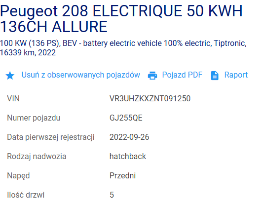 Peugeot 208 ELECTRIQUE